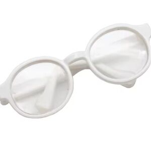 Labubu Size Glasses - White Frames Clear Lens - Brand New